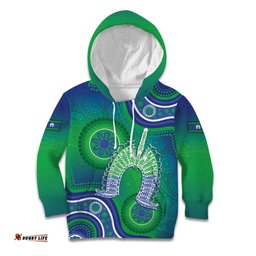 Australia Torres Strait Islanders Kid Hoodie Dhari Aboriginal Pattern LT14