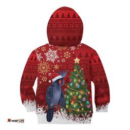 Australia Palm Cockatoo Christmas Kid Hoodie Goliath Cockatoo Santa Merry Chrissie LT14