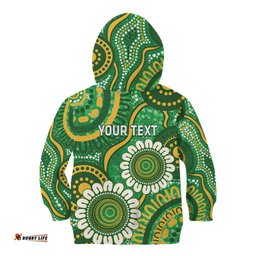 Bowls Australia Custom Kid Hoodie Aboriginal Art National Color LT14