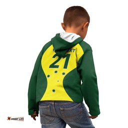 Custom Australia Cricket Spirit 2026 Kid Hoodie World T20 Edition LT9