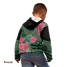 Australia Hakea Kid Hoodie Aussie Native Flowers Indigenous Art LT14