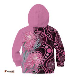 Australia Grevillea Kid Hoodie Aussie Native Spider Flower Indigenous Art LT14