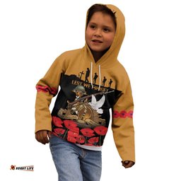 Australia ANZAC Day Personalised Kid Hoodie Honouring The Animals That Served LT9