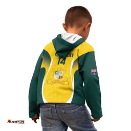 Custom Australia Cricket Kid Hoodie Go Champions Aussie LT14