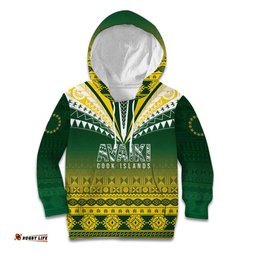 Cook Islands Rugby Custom Kid Hoodie Kuki Avaiki LT7