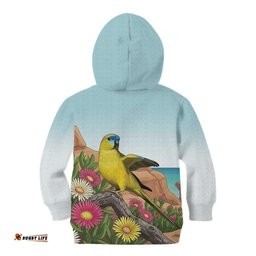 Australia Rock Parrot Kid Hoodie Pigface Carpobrotus Rocky Island Vibes LT14