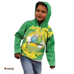 Budgerigar Australia Day Kid Hoodie Proud To Be An Aussie Opal National Color LT14