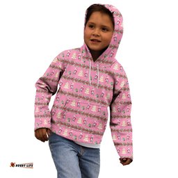 Australia Pink Galah Christmas Kid Hoodie Eolophus Roseicapilla Bottlebrush Seamless LT14