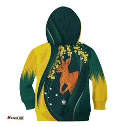 Australia Day Kid Hoodie Kangaroo National Color LT7