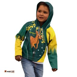 Australia Day Kid Hoodie Kangaroo National Color LT7