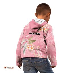 Personalised Galah Cockatoo Fighting in Pink Kid Hoodie Australian Breast Cancer Spirit LT9