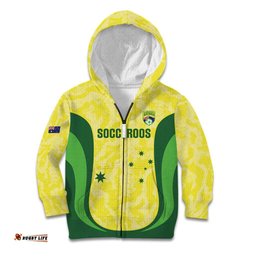 Australia Football Custom Kid Hoodie Go Socceroos Grunge Sporty Style LT14