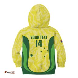 Australia Football Custom Kid Hoodie Go Socceroos Grunge Sporty Style LT14