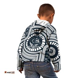 Carlton Football Club Kid Hoodie Indigenous Monochrome Dot Art Mascot Style TS04