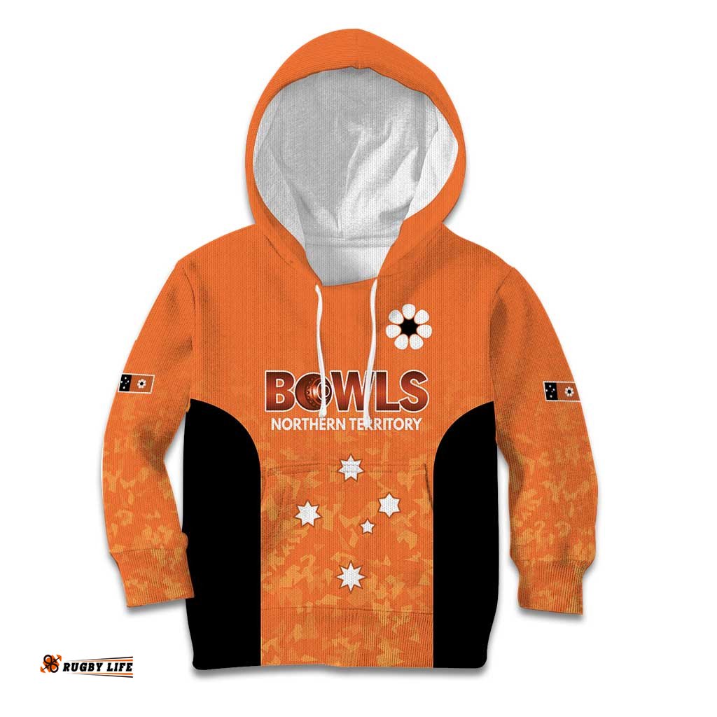 Australian Northern Territory Lawn Bowls Custom Kid Hoodie Aussie Minimalist Style LT9