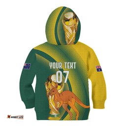 Australia Socceroos WC2026 Custom Kid Hoodie Golden Champions LT7