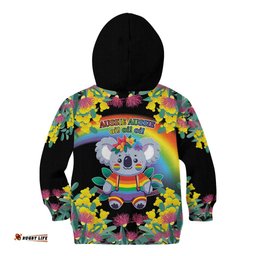 LGBTQ Koala Gay Kid Hoodie Aussie Koala Bear Ekoalaty LT9