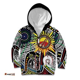NAIDOC 50 Years of Deadly Personalised Kid Hoodie Aboriginal Dot Art LT9
