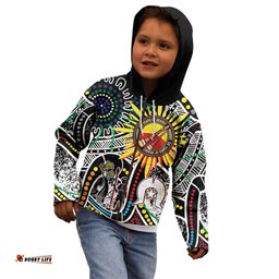 NAIDOC 50 Years of Deadly Personalised Kid Hoodie Aboriginal Dot Art LT9