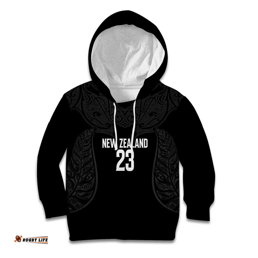 New Zealand Basketball Ta Moko Tribal Custom Kid Hoodie LT03