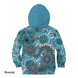 Personalised NAIDOC Week 50 Years Deadly Always Kid Hoodie Teal Aboriginal Artwork Dot Painting LT9