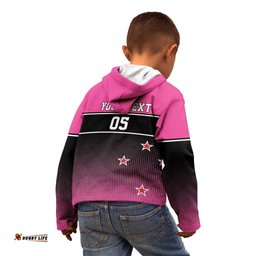 Custom New Zealand Women Cricket Kid Hoodie Pink Simple Style LT05