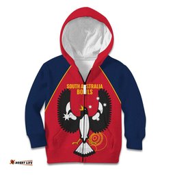 Custom South Australia Bowls Kid Hoodie Go Champions SA Piping Shrike LT14