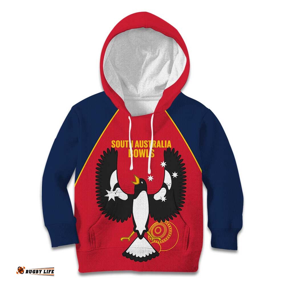 Custom South Australia Bowls Kid Hoodie Go Champions SA Piping Shrike LT14