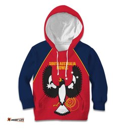 Custom South Australia Bowls Kid Hoodie Go Champions SA Piping Shrike LT14