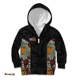 Personalised NAIDOC Deadly 50 Years Kid Hoodie Minimalist Aboriginal Art LT9