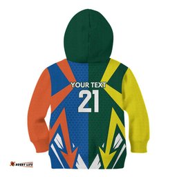 India vs Australia Custom Kid Hoodie Blue vs Gold Cricket Heritage LT9