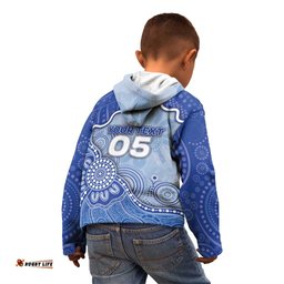 Custom Roos Football Kid Hoodie Aboriginal Dot Art Pattern DT05
