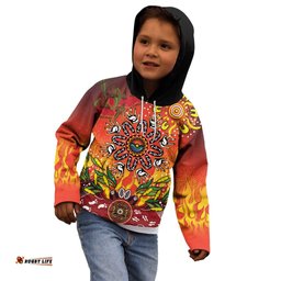 NAIDOC Week 2026 Kid Hoodie 50 Years of Deadly Aboriginal Dot Art LT9