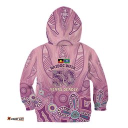 NAIDOC Week - 50 Years Deadly Kid Hoodie Pastel Wings LT7