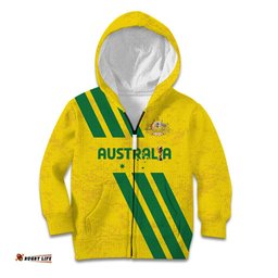 Custom Soccer 2026 Australia Kid Hoodie Socceroos Go Glory LT01
