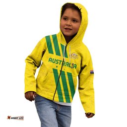 Custom Soccer 2026 Australia Kid Hoodie Socceroos Go Glory LT01