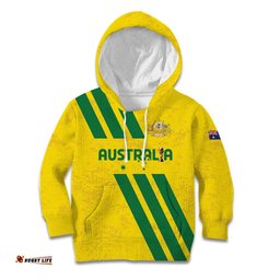Custom Soccer 2026 Australia Kid Hoodie Socceroos Go Glory LT01