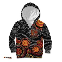 NAIDOC Week 50 Years Deadly Personalised Kid Hoodie Aboriginal Art LT14