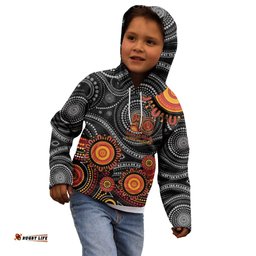 NAIDOC Week 50 Years Deadly Personalised Kid Hoodie Aboriginal Art LT14