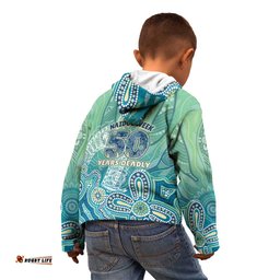 NAIDOC Week - 50 Years Deadly Torres Strait Kid Hoodie Pastel Waves LT7