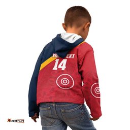 Custom South Australia Cricket Kid Hoodie Go Champions - Aboriginal Art LT14