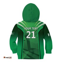 Pakistan Cricket Custom Kid Hoodie The Green Shirts with Sporty Pattern LT9