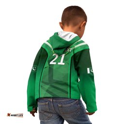 Pakistan Cricket Custom Kid Hoodie The Green Shirts with Sporty Pattern LT9