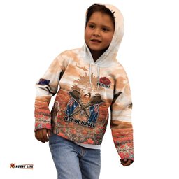 Personalised ANZAC Day Kid Hoodie Commemorative Soldier Tribute DT05