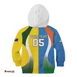 Custom India Vs Australia Cricket Kid Hoodie Final Matchup LT05