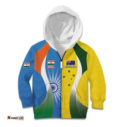 Custom India Vs Australia Cricket Kid Hoodie Final Matchup LT05