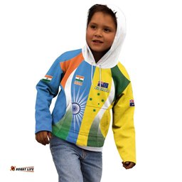 Custom India Vs Australia Cricket Kid Hoodie Final Matchup LT05