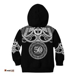 Kia Kaha Te Reo Maori New Zealand Kid Hoodie 50th Anniversary Ake Ake Ake LT14