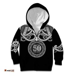 Kia Kaha Te Reo Maori New Zealand Kid Hoodie 50th Anniversary Ake Ake Ake LT14