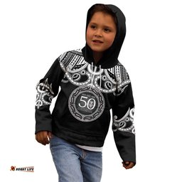 Kia Kaha Te Reo Maori New Zealand Kid Hoodie 50th Anniversary Ake Ake Ake LT14